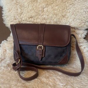 Vintage Gucci Brown Leather Crossbody Bag